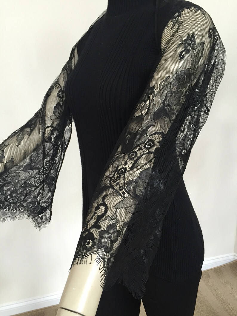Black Floral Lace Shrug. Black Sheer Mesh Lace Shrug. Black Etsy