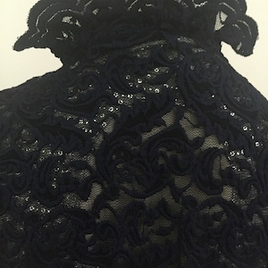 Blue Lace Short Sleeve Bolero Jacket. Casual Wear Top.