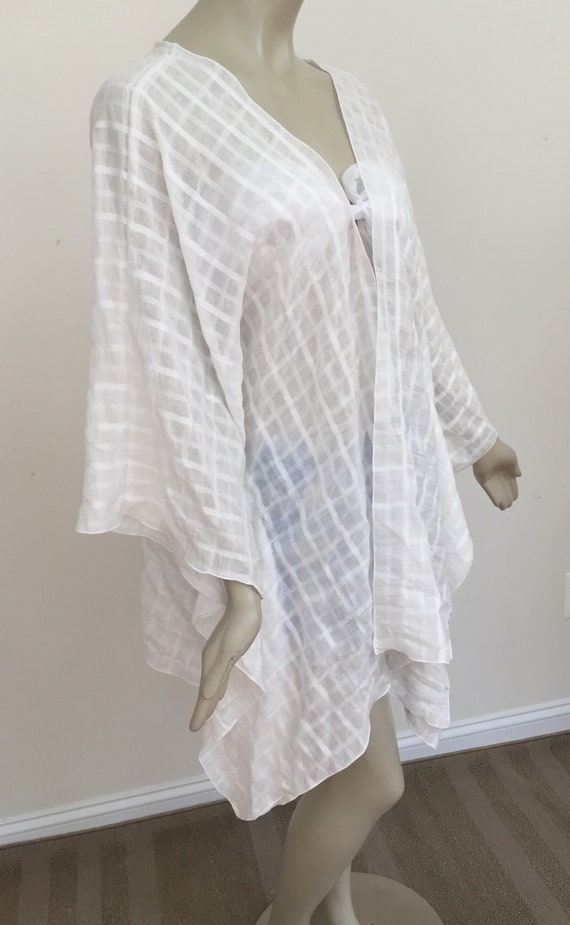 white cotton beach dress