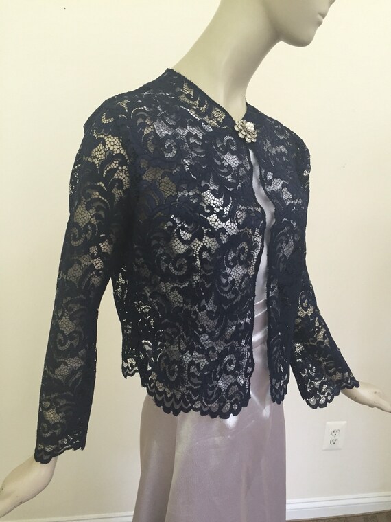 navy lace jacket
