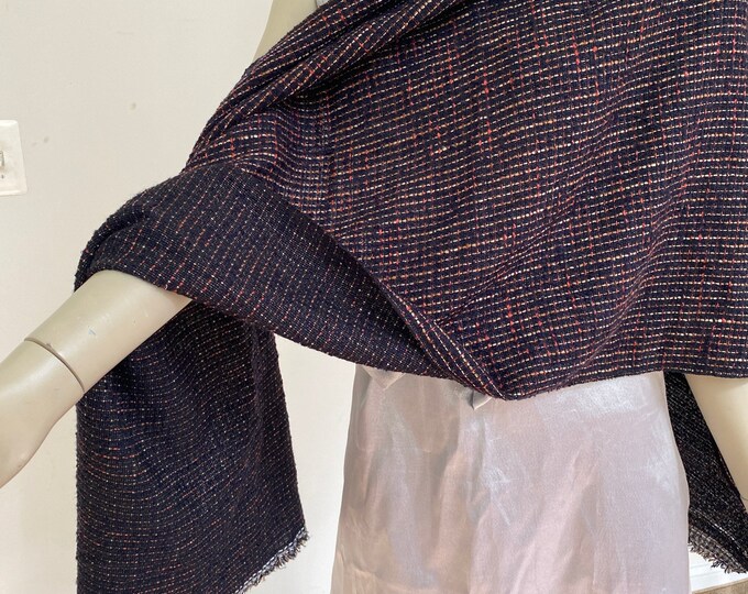 Reversible Boucle Knit Scarf. Women's Wrap with Subtle Sparkle. Elegant Evening Scarves. Sparkling Holiday Accessories