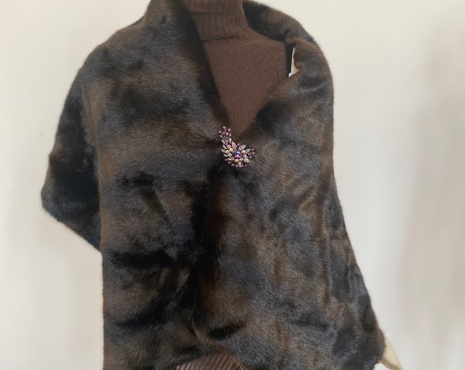 Faux Mink Fur Cover. Warm Winter Wrap for Women. Cold Weather Scarf for Women. Gifts for Her.