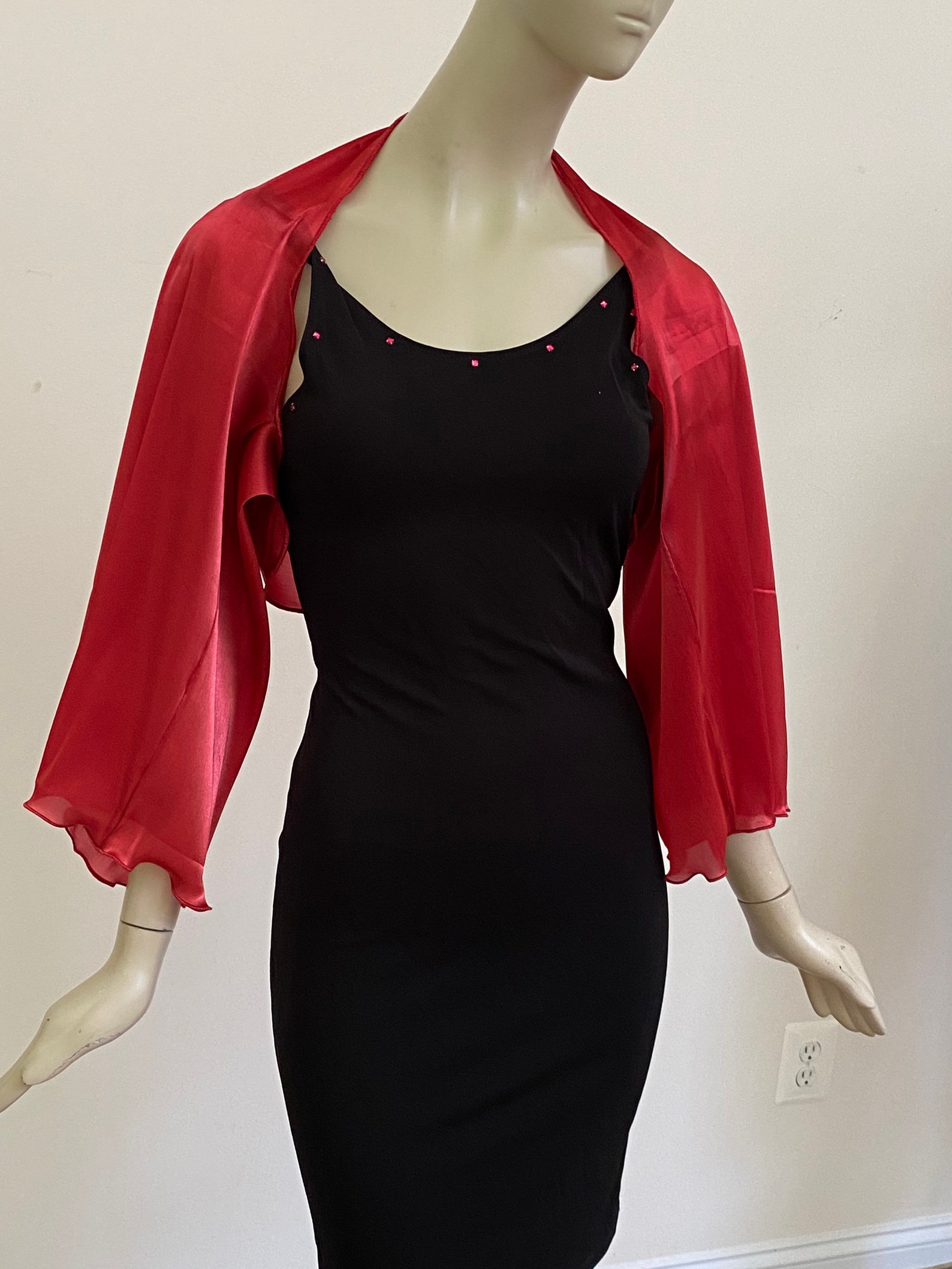 Red Organza Fancy Shrug. Women's Sheer Wrap. Elegant Etsy