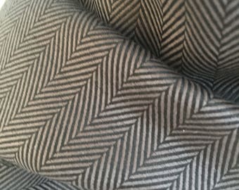 Gentleman's Gray Herringbone Rayon Scarf. Men's Striped Polyester Scarves. Rectangular Scarf. Traditional Scarves. Gifts for Men.