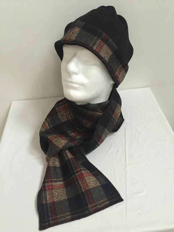 tartan hats and scarves