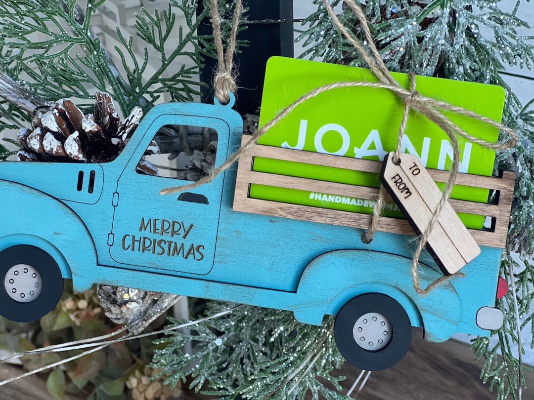 Gift Card Ornament Christmas Truck Gift Card Holder Etsy