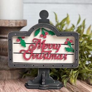 Add on Merry Christmas  mini sign for the mini post drop in frame. Interchangeable signs