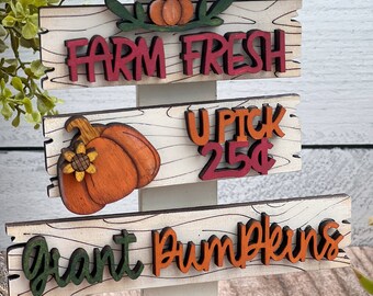 Add on Pumpkin street signs for the table top post. Interchangeable signs