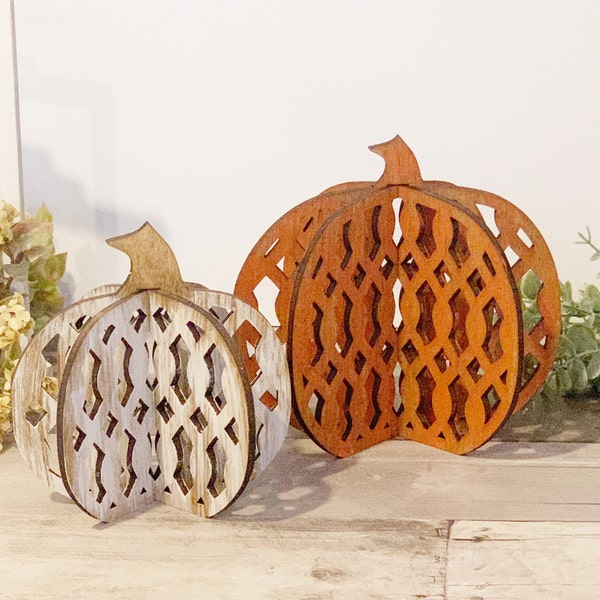 3D self standing pumpkin set | Fall Decor | Deocor for your mantle or tabletop
