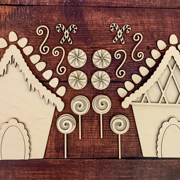 Wood Gingerbread House Etsy