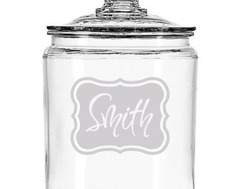 personalized candy jar etsy