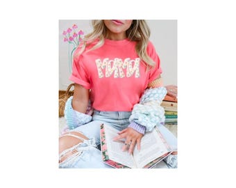 Floral Heart Mama Shirt, Comfort Colors Mother's Day Tee