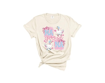 Goose Mama T-Shirt, Pink Coquette Farmhouse Tee, Mother's Day Gift