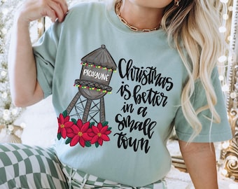Comfort Colors® Custom Small Town Christmas Tee