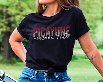 Maroon Tide Shirt, Picayune Vintage Graphic Tee