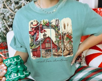 Comfort Colors® Small Town Country Christmas Tee