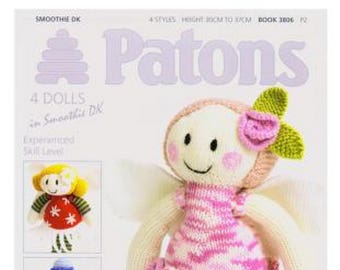 Patons Knitting Patterns 4 Fairy Dolls, Dolls to Knit, Baby Knitting, Knitting Pattern , Instant Digital Download PDF and Kindle Formats