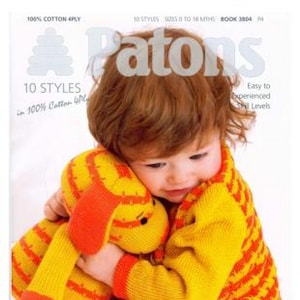 Patons Knitting Patterns &quot;5 Sweaters with 5 Toys&quot; Baby Knitting, Knitting Pattern , Instant Digital Download PDF  Format