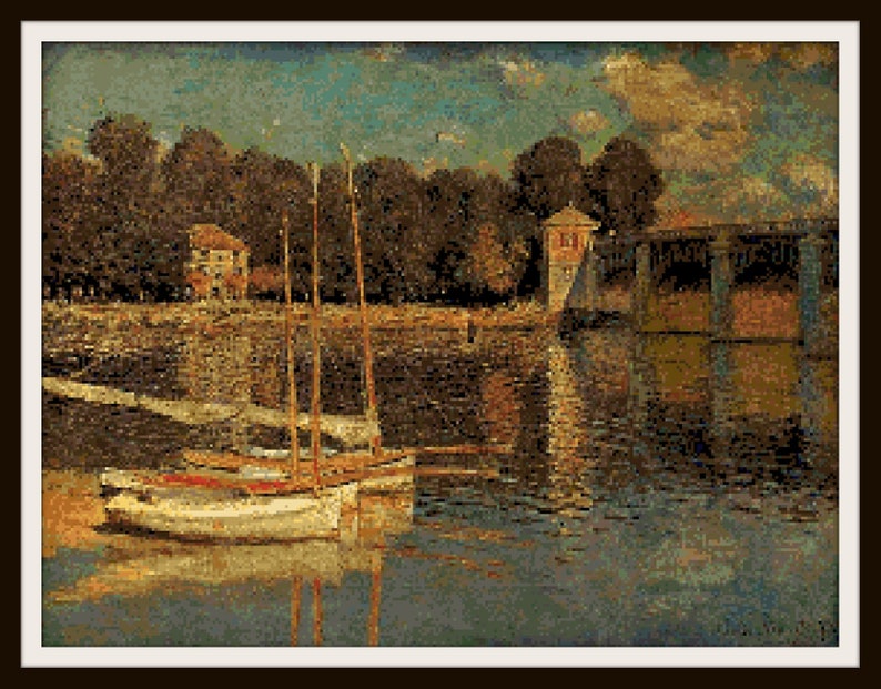 Counted Cross Stitch Pattern: Claude Monet Fine Art Printable - Etsy
