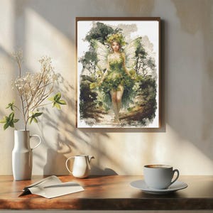 Kreuzstichmuster: Woodland Fairy 7 Art, druckbare PDF-Datei, 18-Count Sofort-Download, PDF-Datei, Tabelle, St. Patrick&#39;s Day