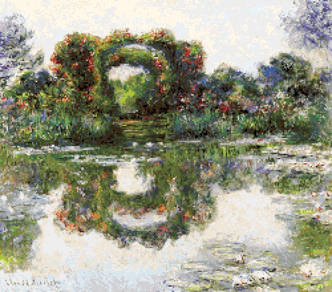 Counted Cross Stitch Pattern Claude Fine Art Printable Etsy