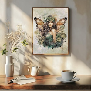 &quot;Kreuzstich-Muster &quot;&quot;Woodland Fairy 8&quot;&quot;, druckbare PDF-Datei, 18-Count Sofort-Download, PDF-Datei, Tabelle, St. Patrick&#39;s Day.&quot;