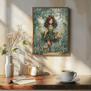 Kreuzstichmuster: Woodland Fairy 3 Art, printable PDF, 18-Count Sofort-Download, PDF-Datei, Chart, St. Patrick&#39;s Day