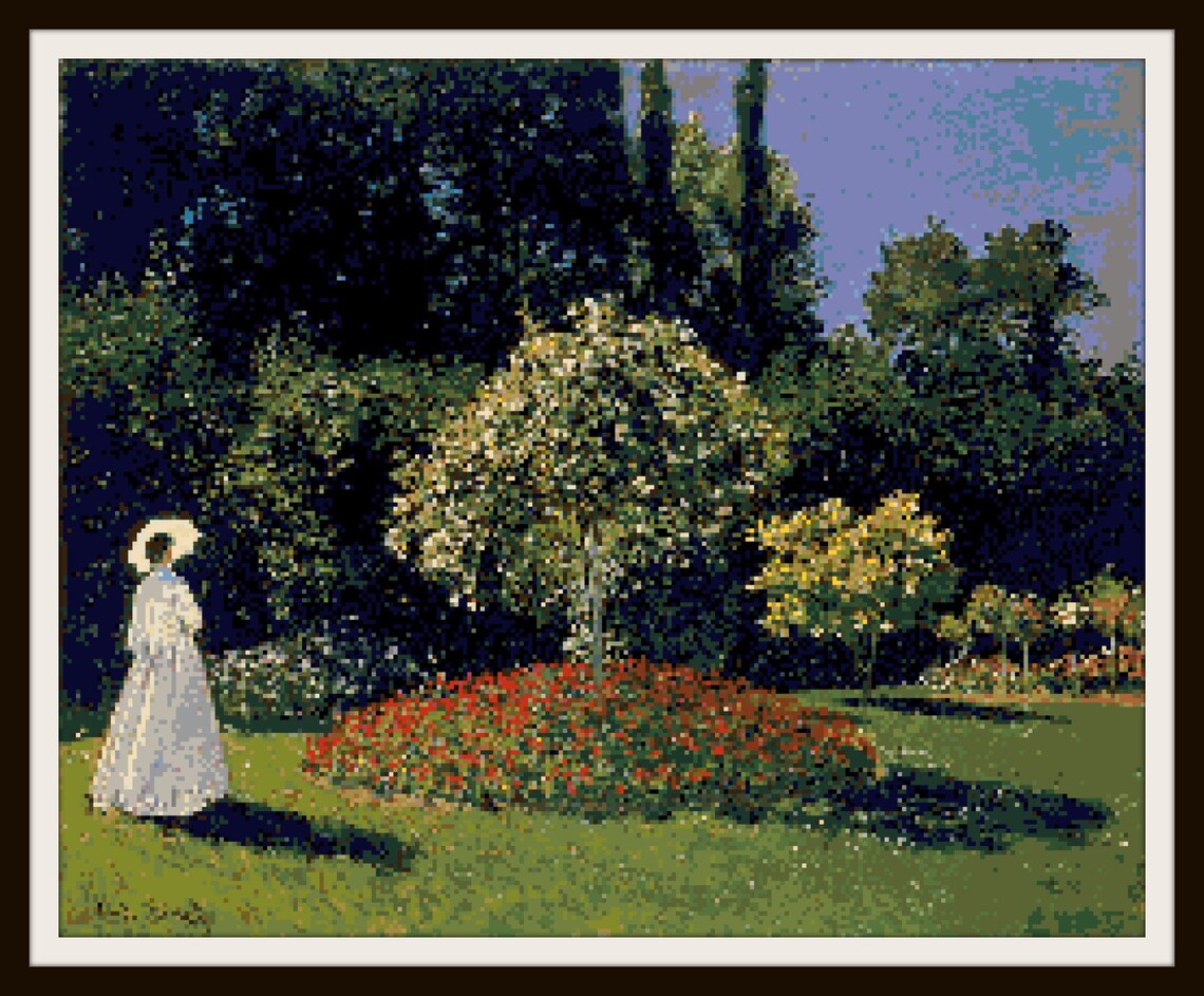 Counted Cross Stitch Pattern Claude Fine Art Printable Pattern