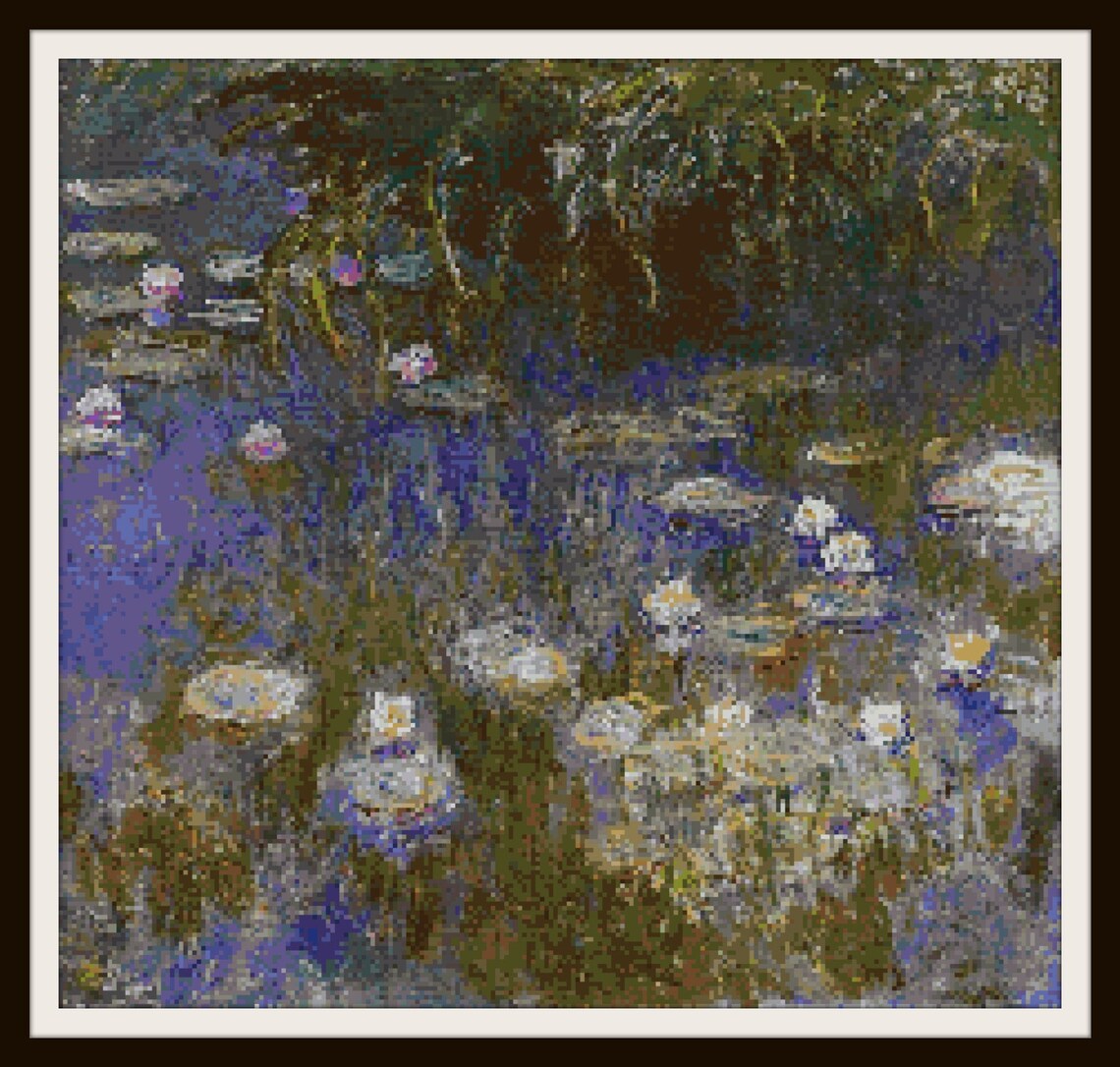 Counted Cross Stitch Pattern Claude Fine Art Printable Etsy