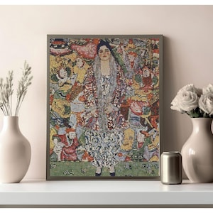 Counted Cross Stitch Pattern: &quot;Gustav Klimt Portrait of Friederike Maria Beer&quot; Counted Cross Stitch Pattern  | Instant Download PDF