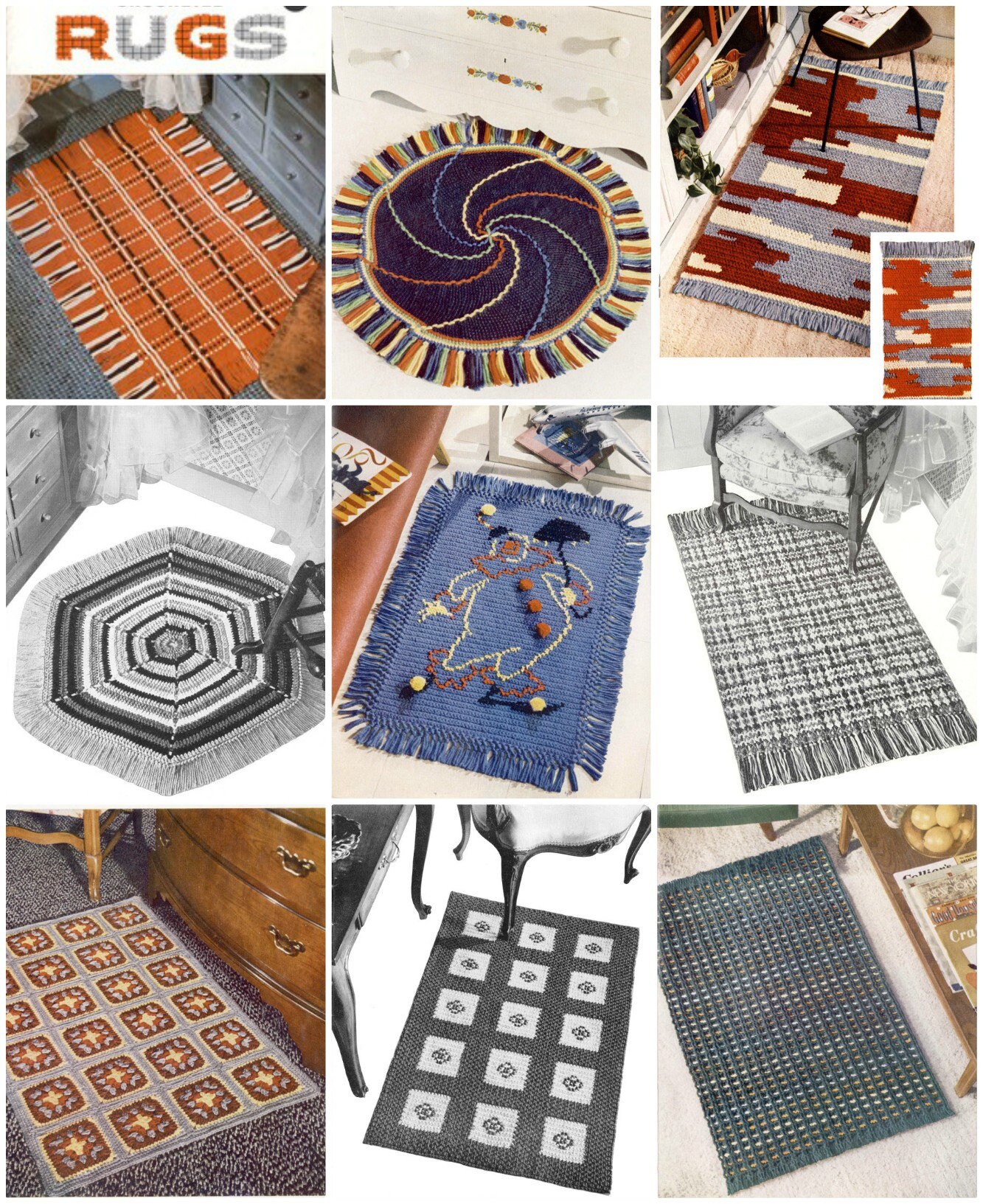 Area Rugs Crochet Patterns Instant Digital Download PDF - Etsy