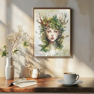 Counted Cross Stitch Pattern: &quot;Woodland Fairy 9&quot; Art,   Printable PDF, 18 count Instant Download PDF File, Chart, St. Patrick&#39;s Day