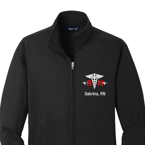 Mother and Baby Jacket Nurse Work Embroidered Feet Script Etsy