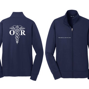 Chaqueta de enfermería de quirófano O chaqueta personalizada de enfermería Chaqueta de bordado personalizada para mujeres Chaqueta de operación de trabajo de enfermería