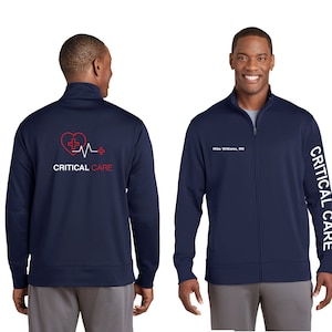 Men Critical Care Jacket Critical Care Personalized Jacket Critical Care Embroidery Jacket