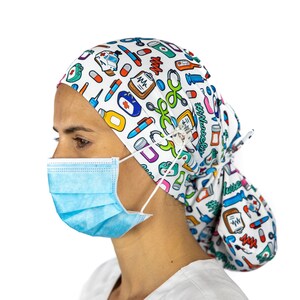 Paardenstaart Scrub Cap| Vrouwen Scrub Caps | Chirurgie Cap | Scrub hoeden voor vrouwen