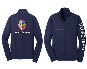 ★SURGERY★ surgery back-forth sweat jacket Neuro Surgery Embroidered Jacket Neuro Team Personalized