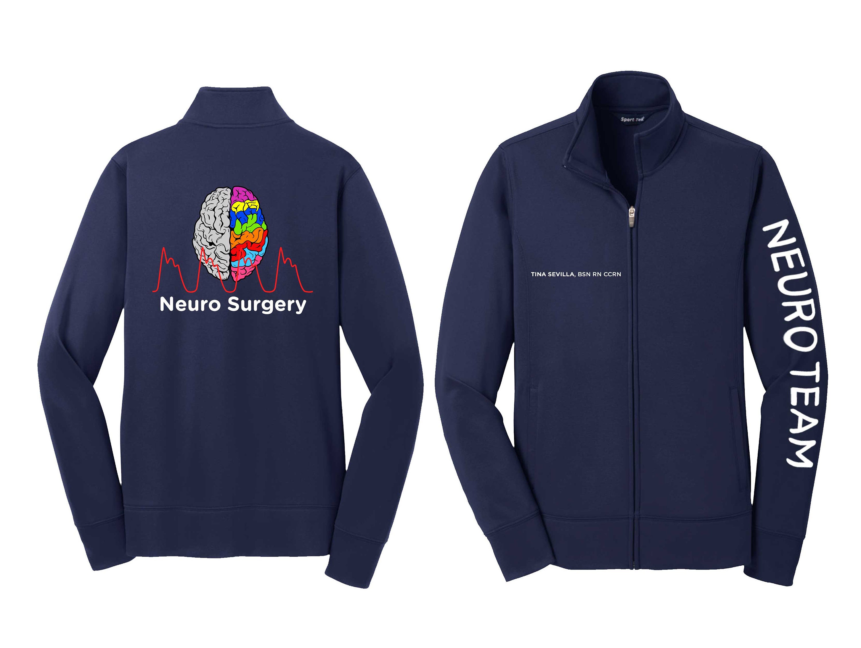 ★SURGERY★ surgery back-forth sweat jacket Neuro Surgery Embroidered Jacket Neuro Team Personalized
