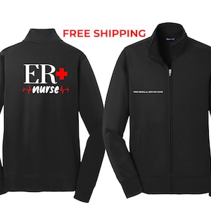 Emergency Nurse Embroidery Jacket ER Custom Jacket
