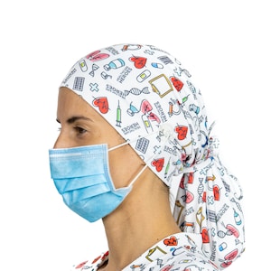 Scrubmuts met paardenstaart| Scrubcaps dames | Operatiemuts | Scrubmutsen voor dames
