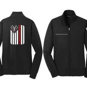 Emergency Flag Nurse Jacket ER Embroidery Jacket Personalized Emergency Jacket