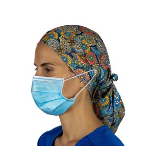 Scrubmuts met paardenstaart| Scrubcaps dames | Operatiemuts | Scrubmutsen voor dames