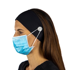 Solid Nurse Headband with Buttons