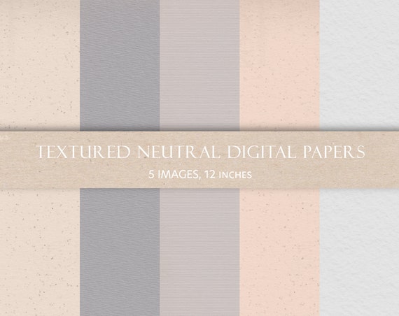 Textured Beige Digital Paper: Fine Art Backgrounds (5 JPEG files)