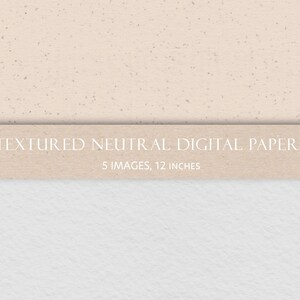 May include: A set of five digital paper textures in neutral colors. The papers have a textured look and feel, and are perfect for use in digital scrapbooking, card making, and other craft projects. The papers are 12 inches wide.