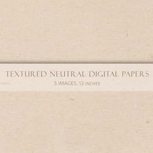 A pack of digital textured paper with neutral colors, featuring a variety of textures perfect for adding depth and dimension to any project. Each paper has a different texture.