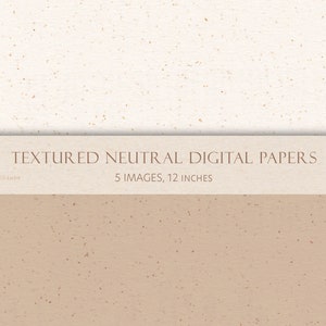 A pack of digital textured paper with neutral colors, featuring a variety of textures perfect for adding depth and dimension to any project. Each paper has a different texture.