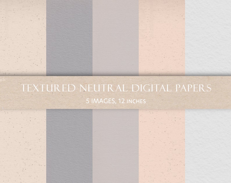 Gray and beige digital textured papers.