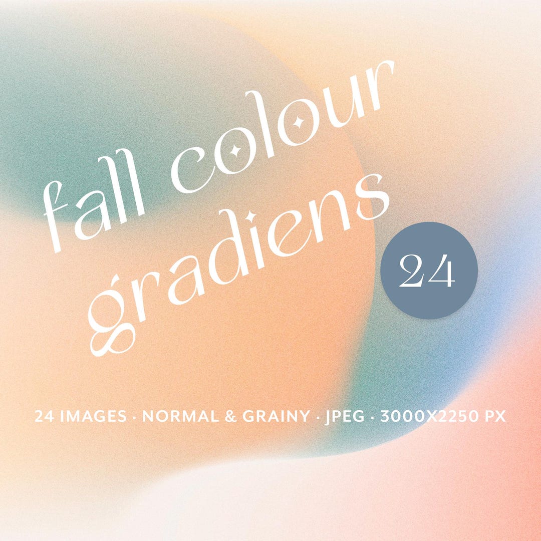 Fall Color Gradients: 48 JPEG Textures for Social Media, Web and ...