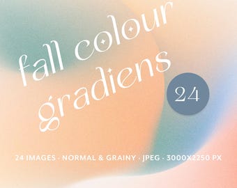 Fall Color Gradients: 48 JPEG Textures for Social Media, Web and Digital Projects